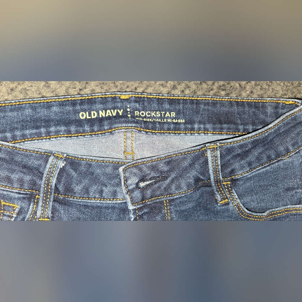 Old Navy Women's Blue Rockstar Jeggings Size 6 Long